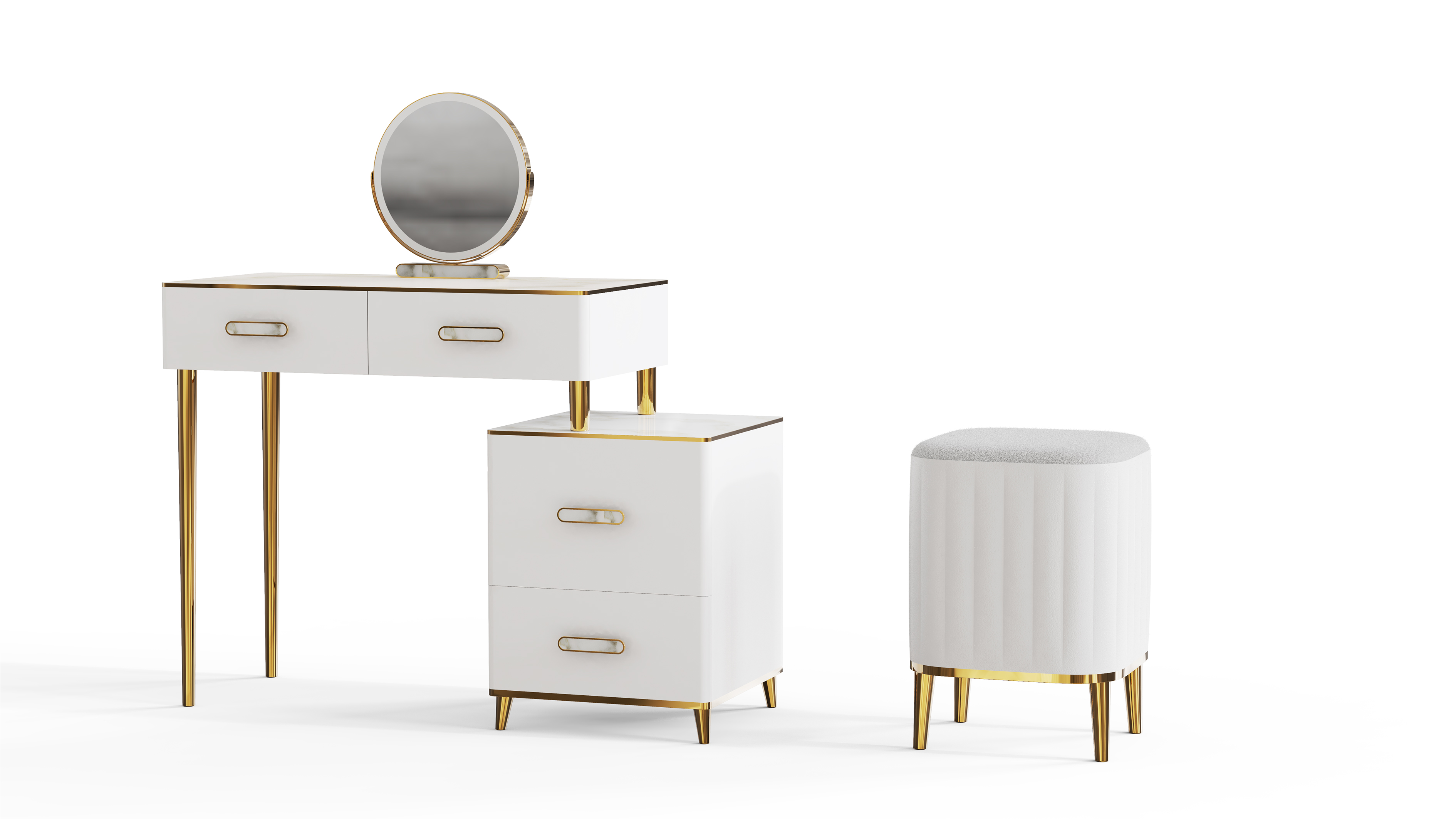 Point, line and surface design / industrial design / dressing table，