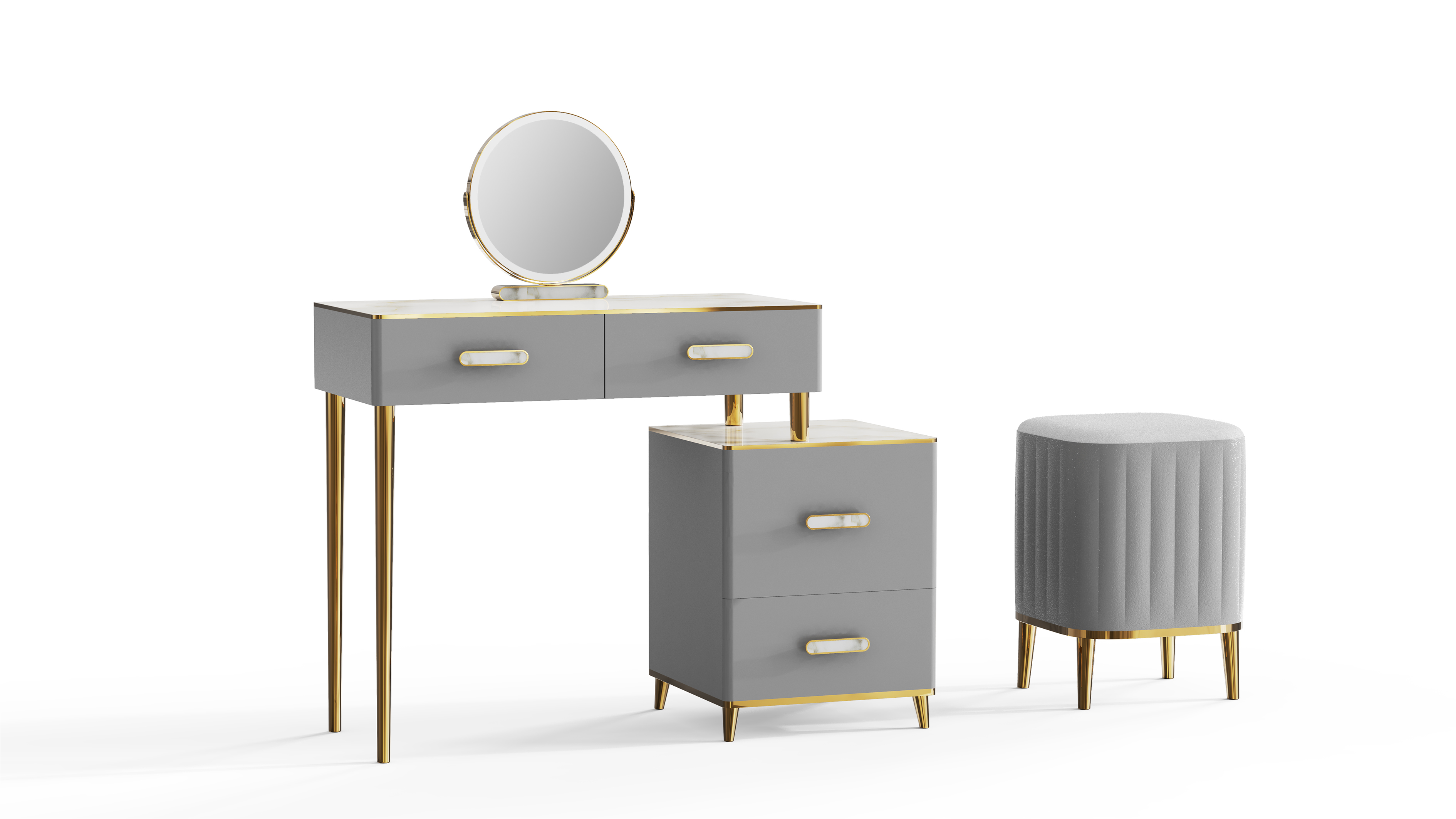 Point, line and surface design / industrial design / dressing table，