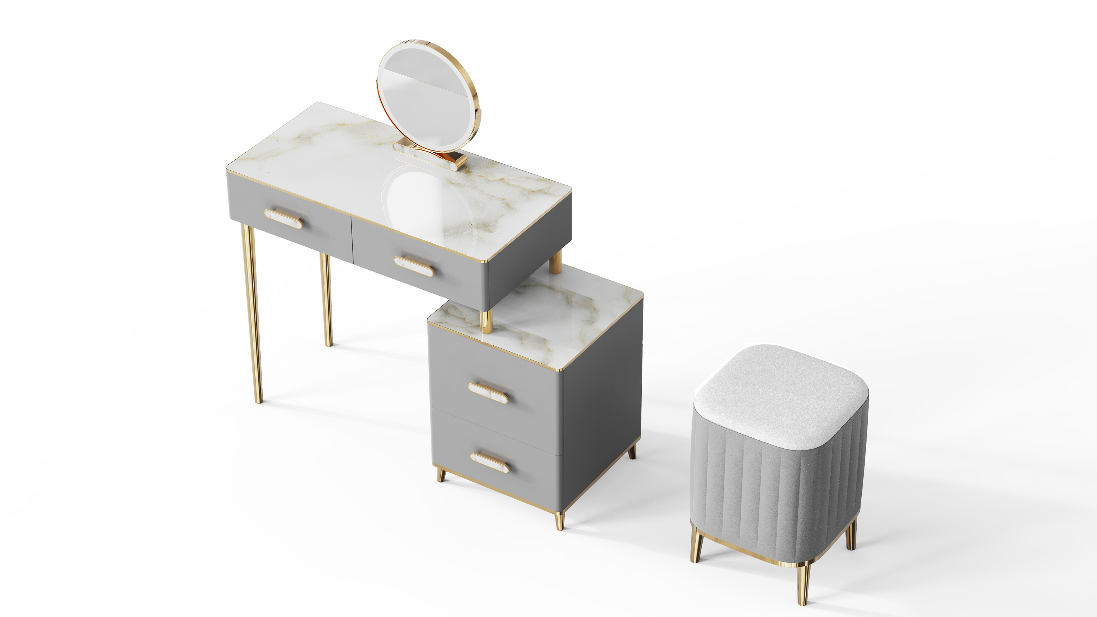 Point, line and surface design / industrial design / dressing table，