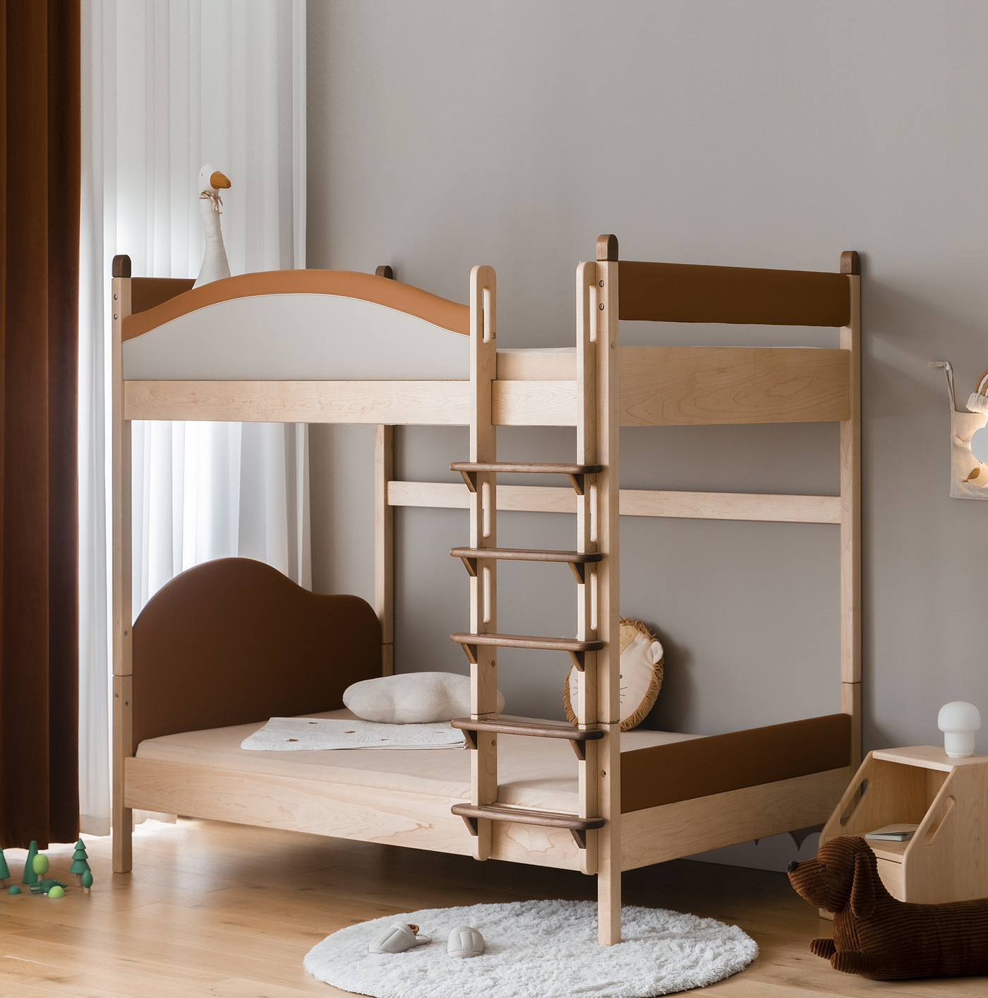 Children's home，Children's furniture，Children bed，Twin room，Children bed，Solid wood bed，Solid wood furniture，