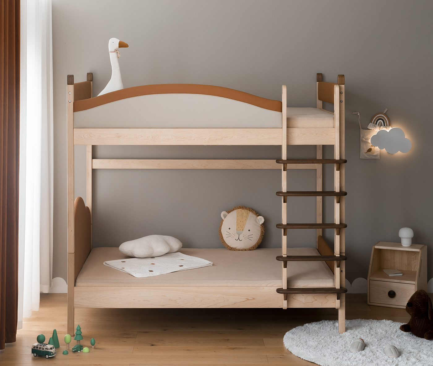 Children's home，Children's furniture，Children bed，Twin room，Children bed，Solid wood bed，Solid wood furniture，