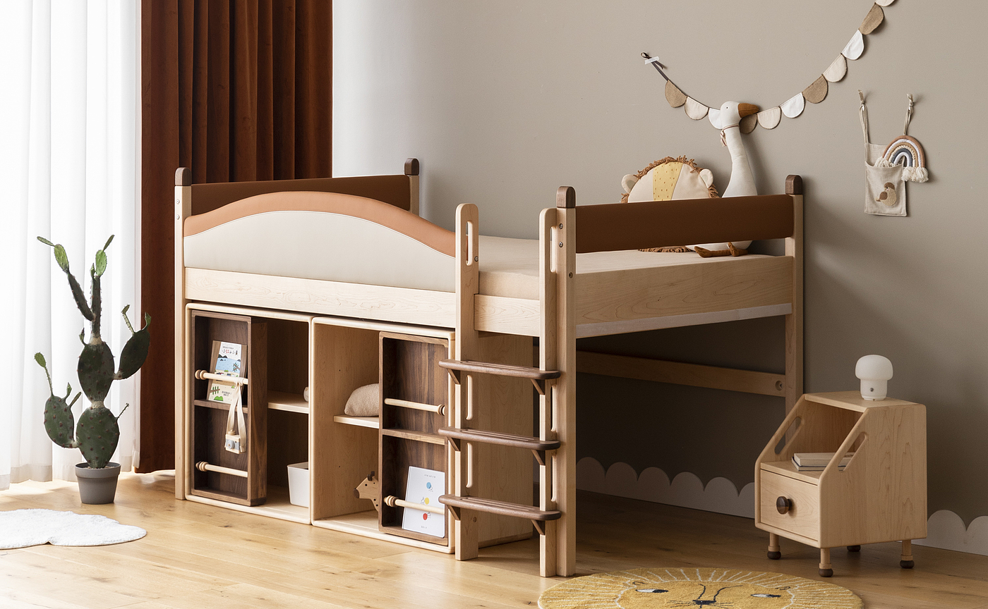 Children's home，Children's furniture，Children bed，Twin room，Children bed，Solid wood bed，Solid wood furniture，