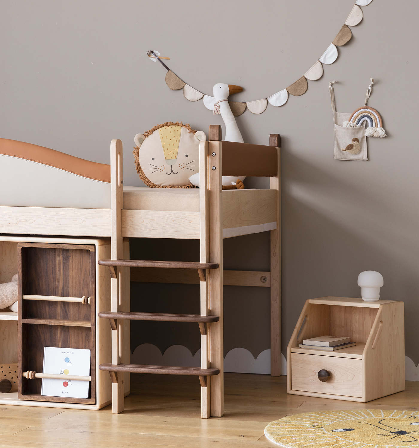 Children's home，Children's furniture，Children bed，Twin room，Children bed，Solid wood bed，Solid wood furniture，