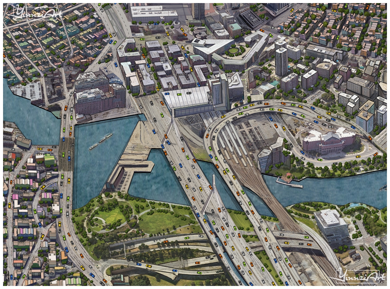 Illustration，Original painting，Game original，City illustration，poster，Map，Jigsaw puzzle，