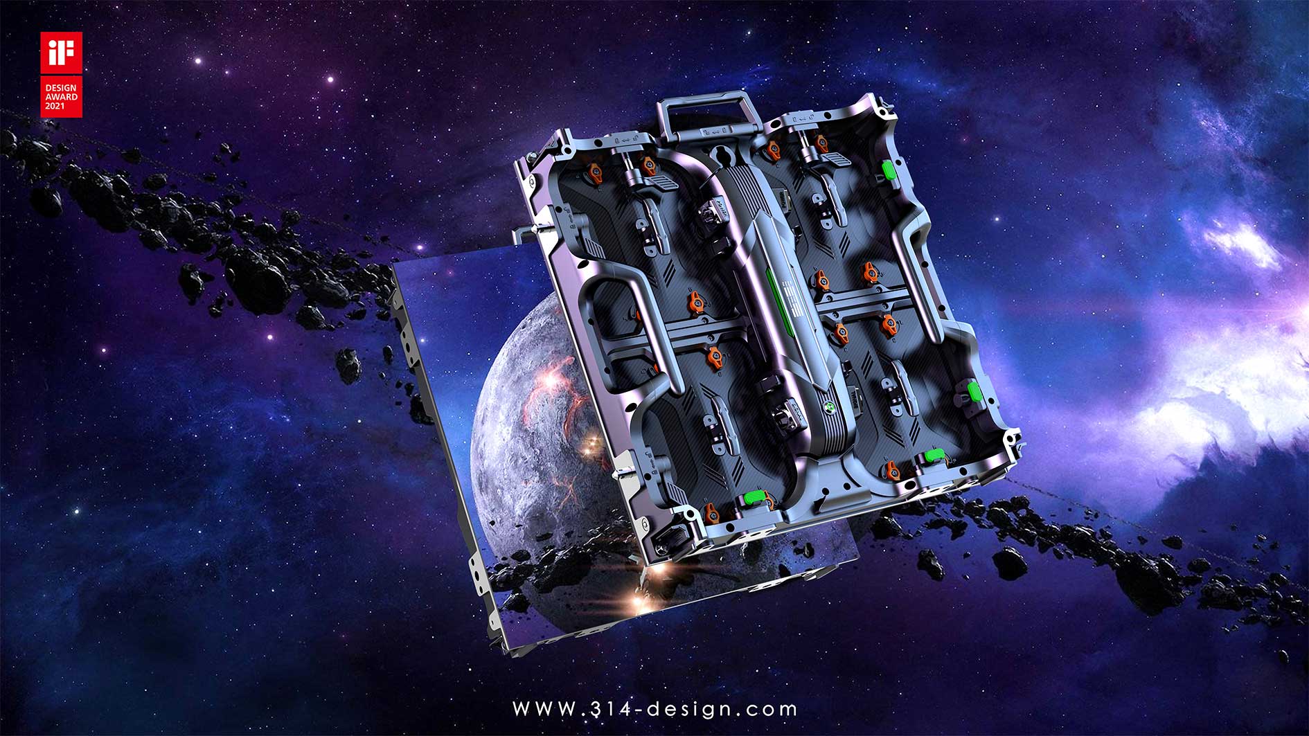 Rental LED display，Stage display，Three points and one thought industrial design，