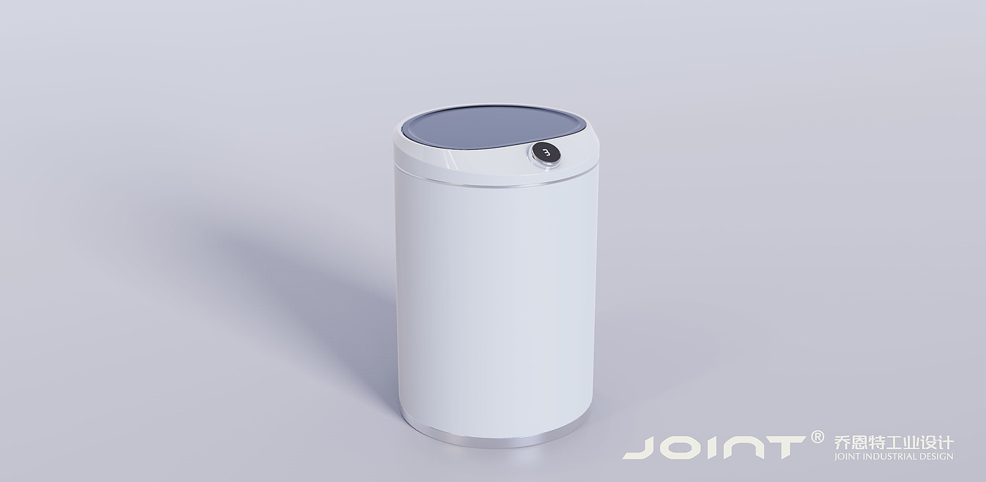 product design，intelligence，trash can，white，Simplicity，