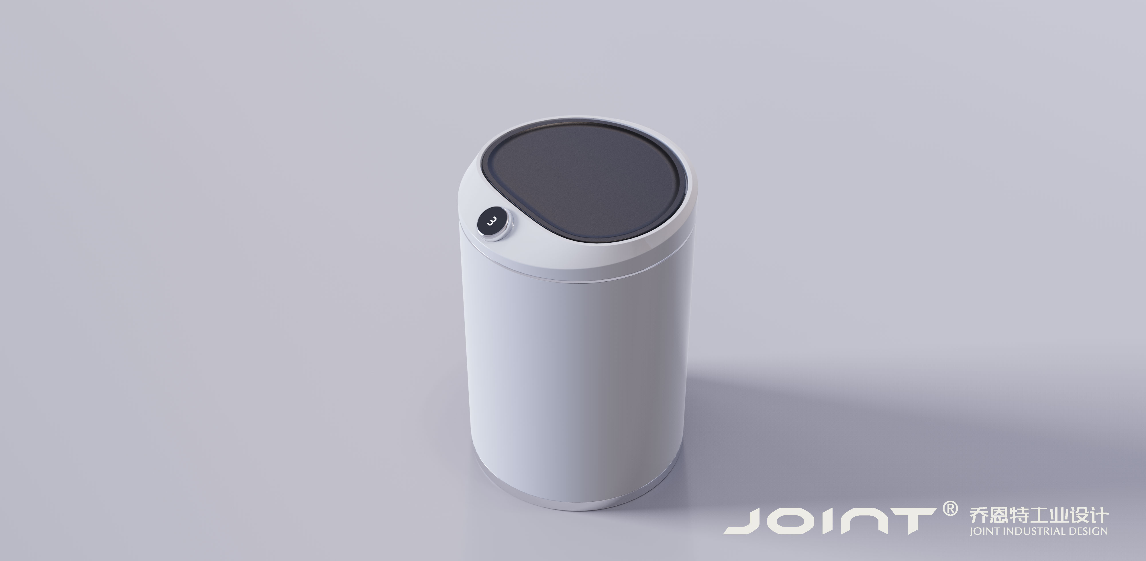 product design，intelligence，trash can，white，Simplicity，