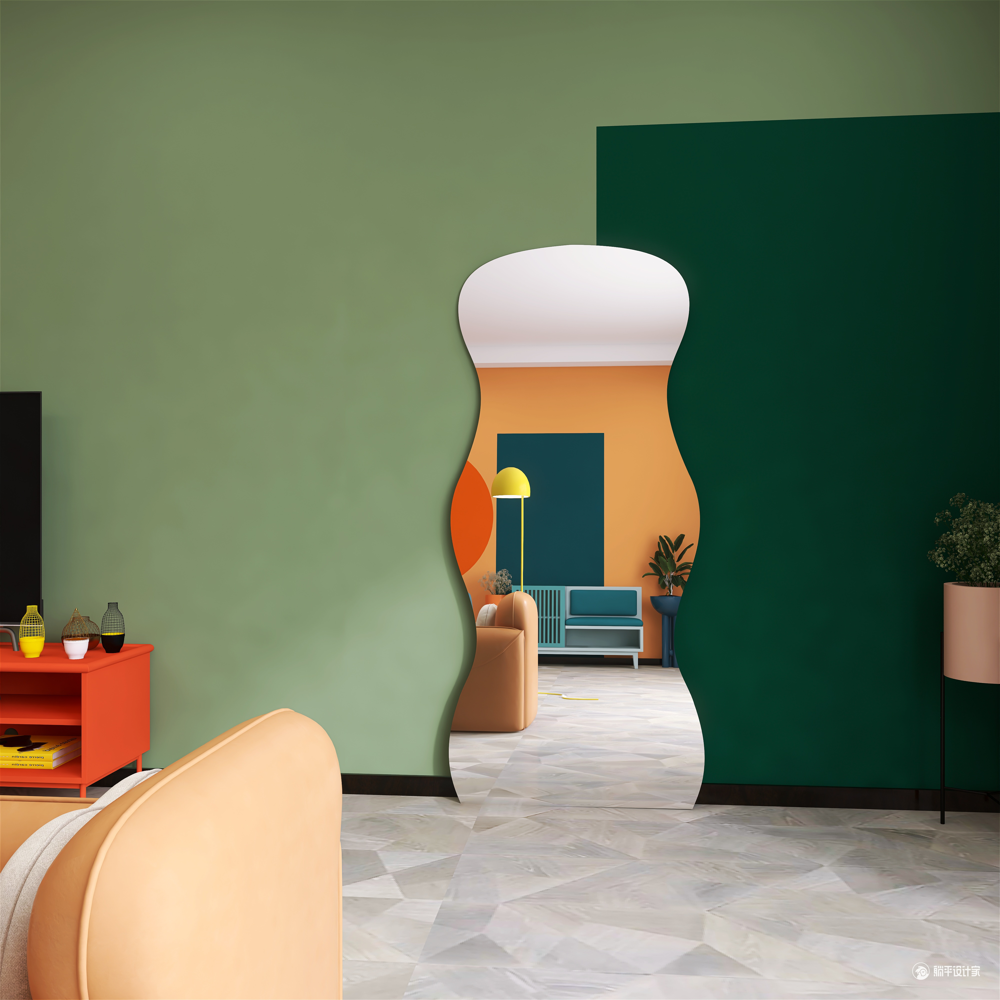 Full-length mirror，Whole body mirror，Big mirror，