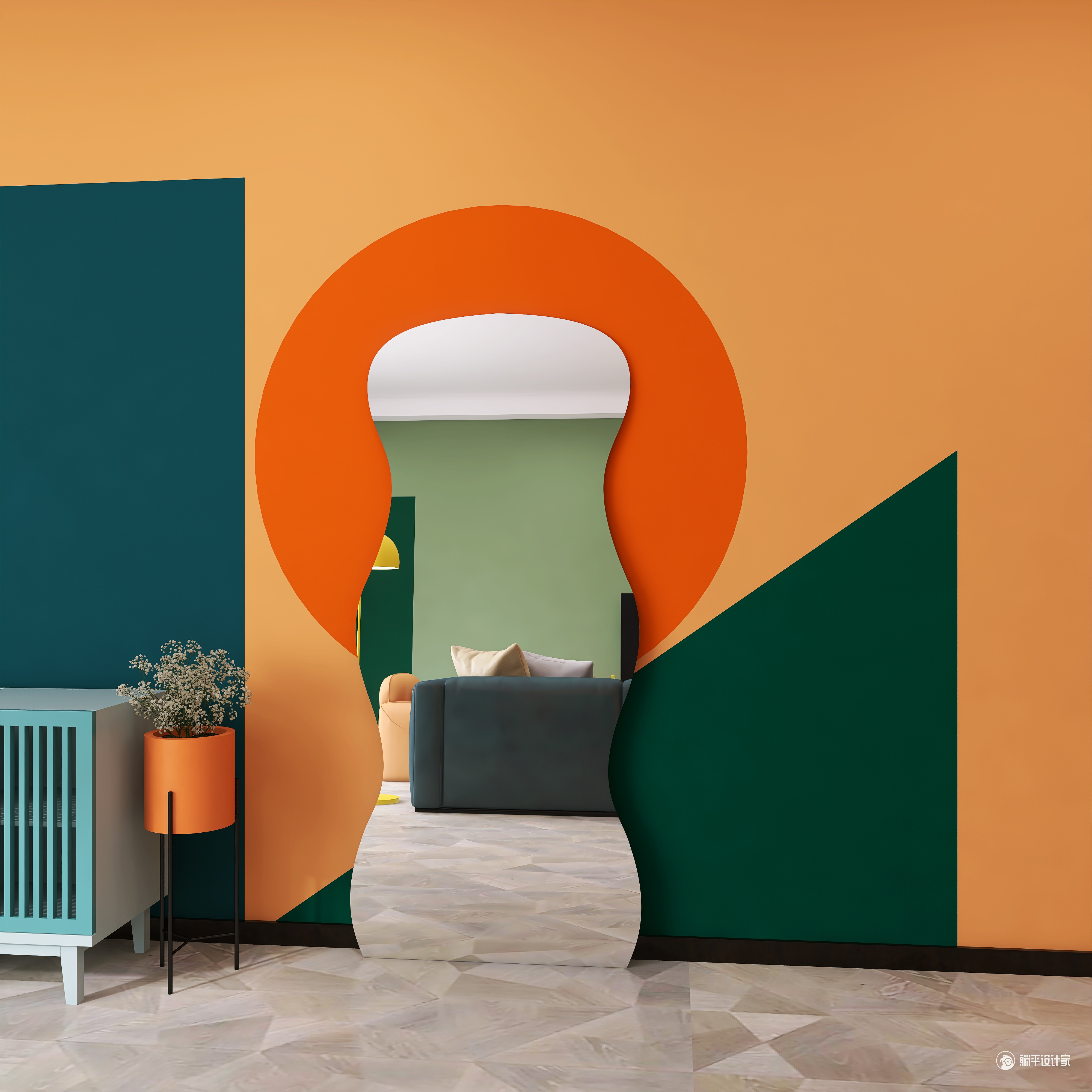 Full-length mirror，Whole body mirror，Big mirror，