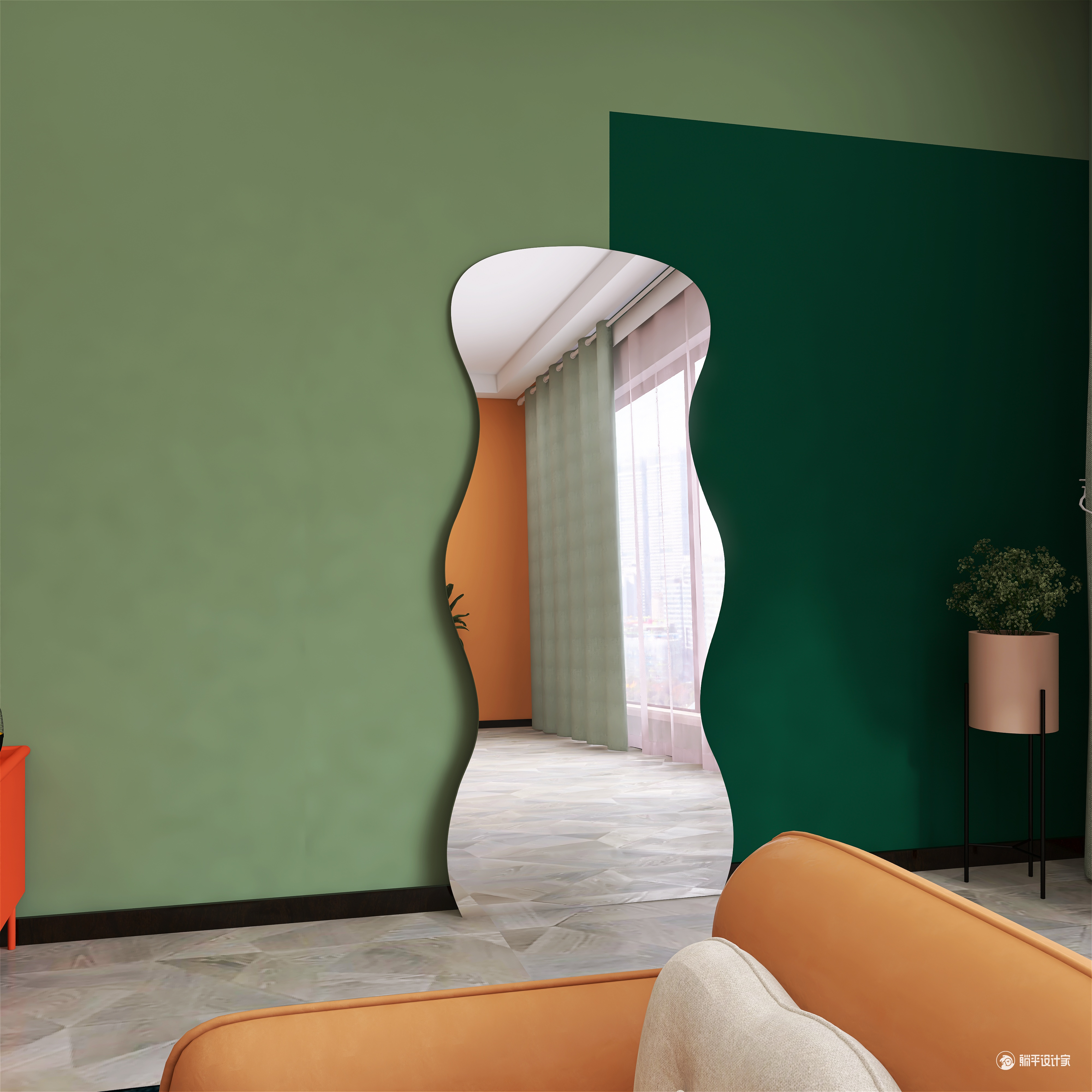 Full-length mirror，Whole body mirror，Big mirror，