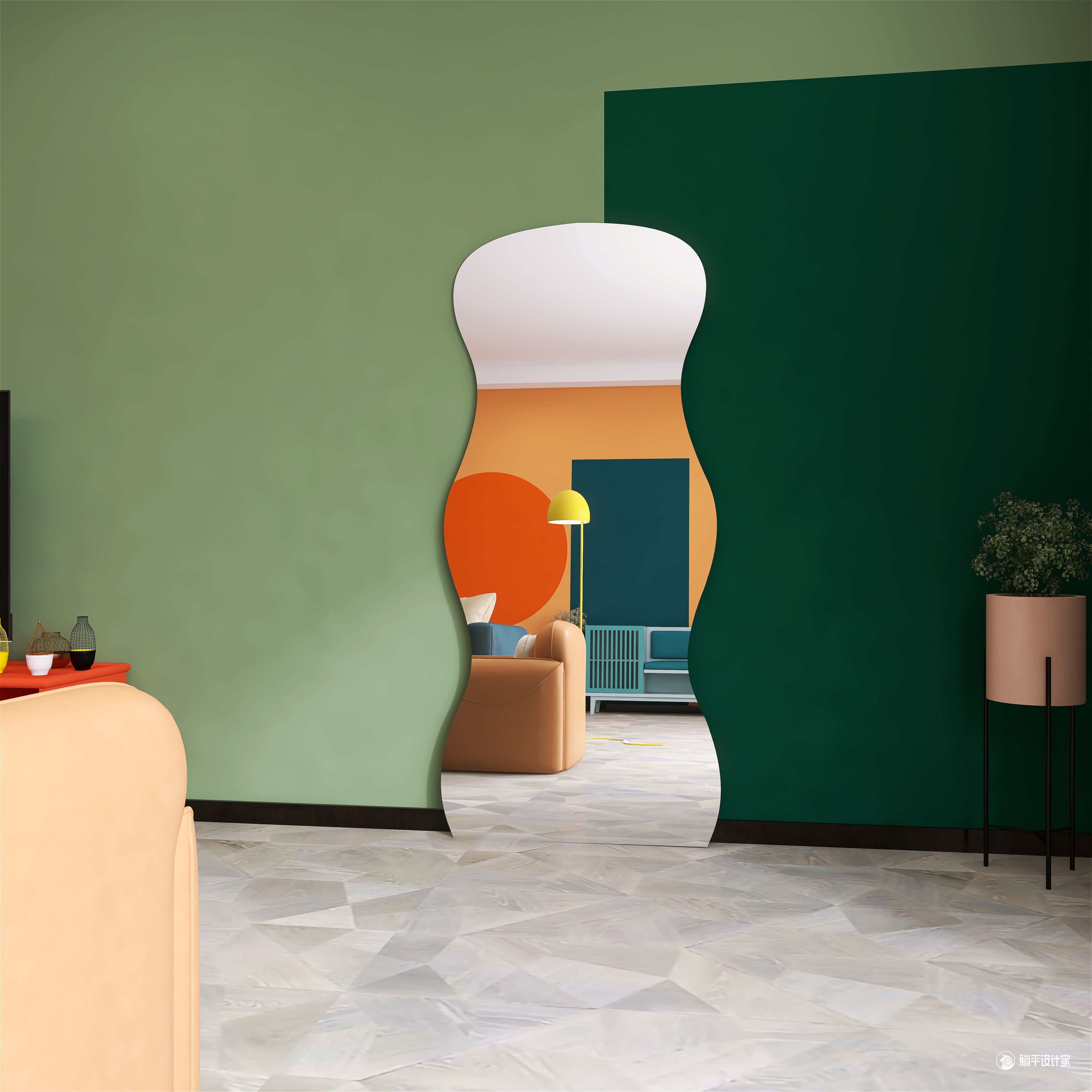 Full-length mirror，Whole body mirror，Big mirror，