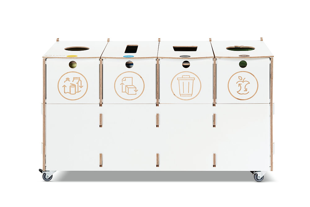 Container W4，Garbage sorting station，trash can，2021 red dot product design award，