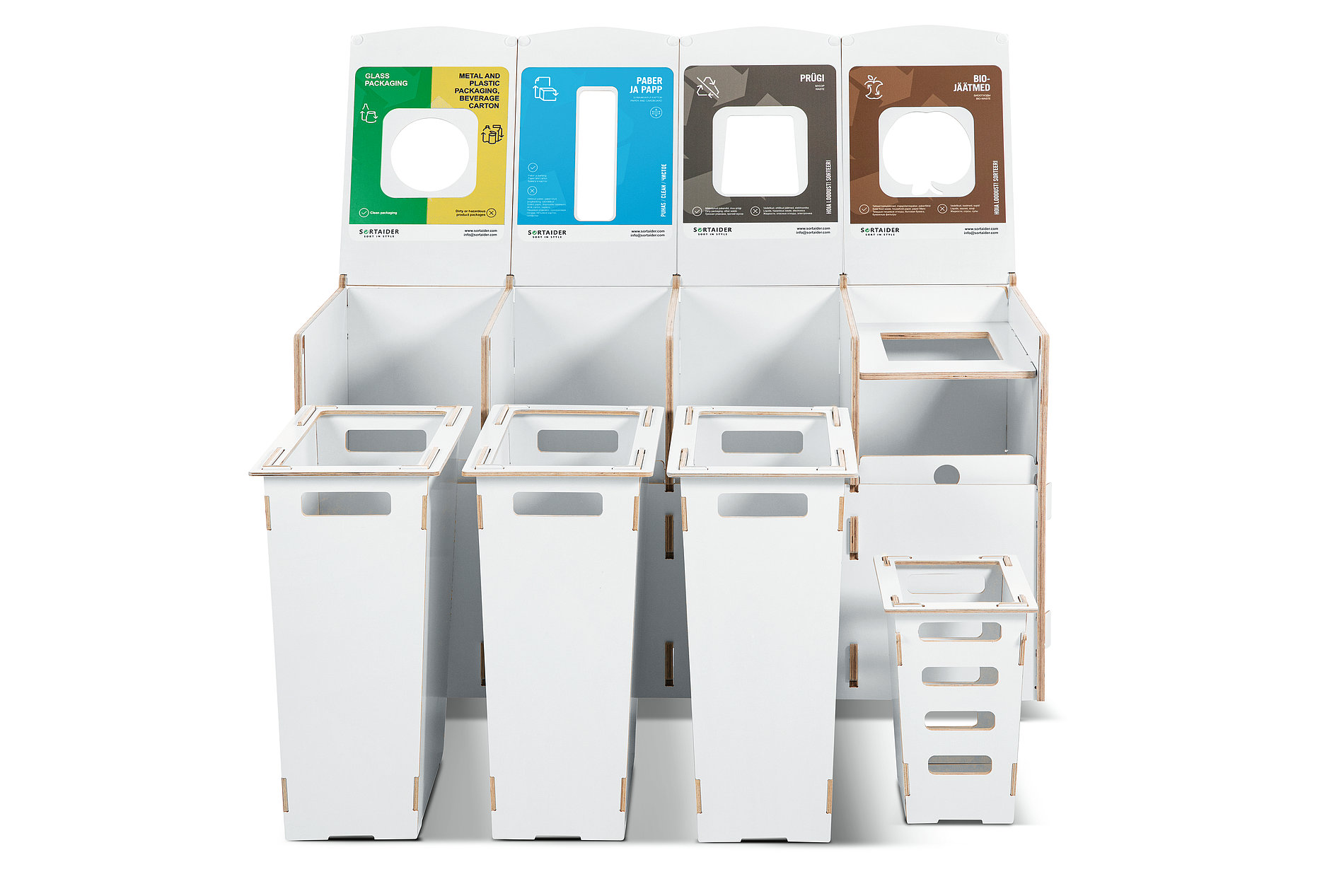 Container W4，Garbage sorting station，trash can，2021 red dot product design award，