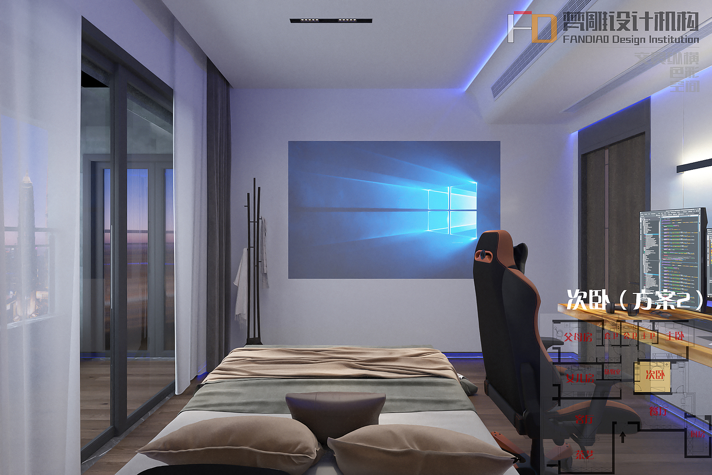 E-sports room, sense of science and technology，