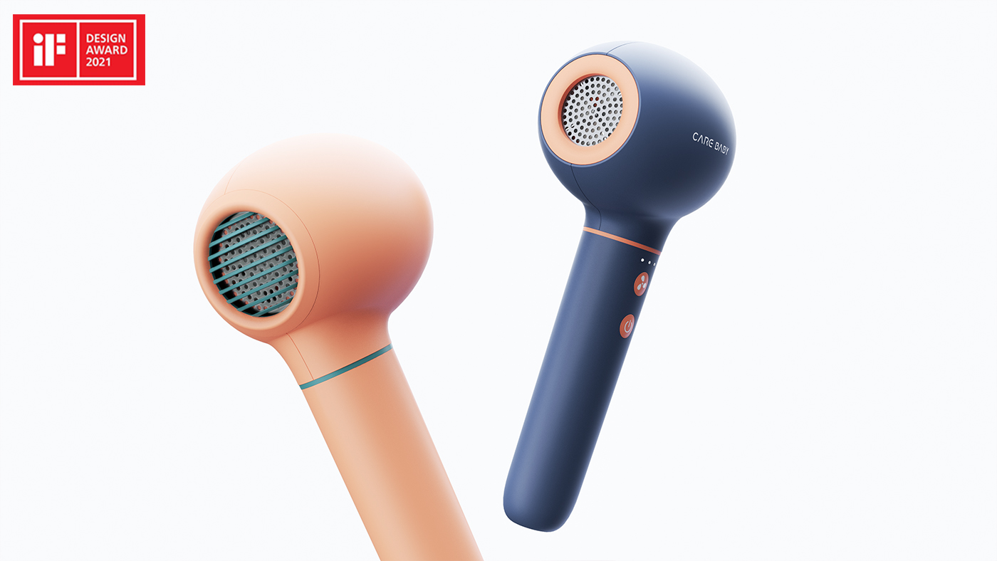 Infant child，children，hair drier，Simplicity，household electrical appliances，care，Gehu，Appearance design，