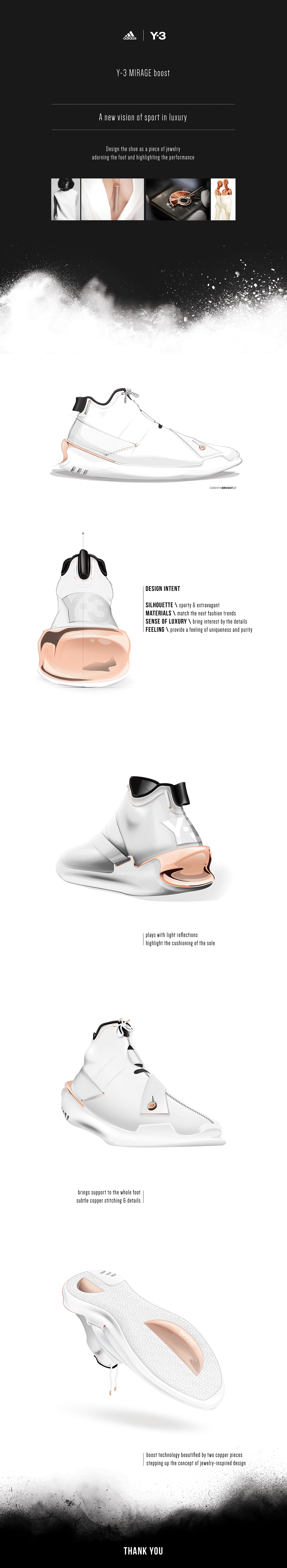 adidas，Y-3，white，Cushioning shoes，