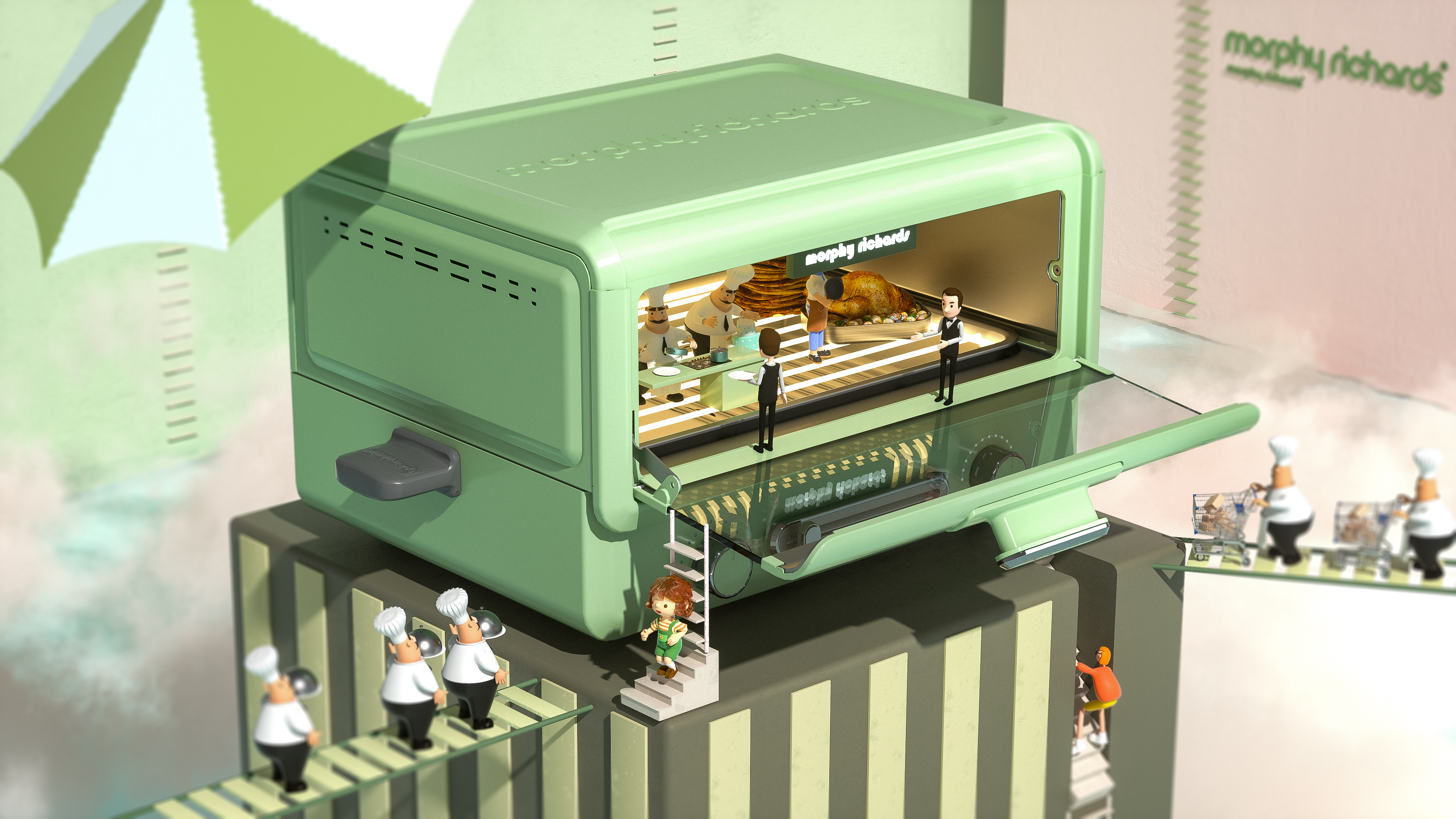 Multifunctional pot，Frying pan，Air fryer，oven，barbecue，baking，Nanfeng industrial design，