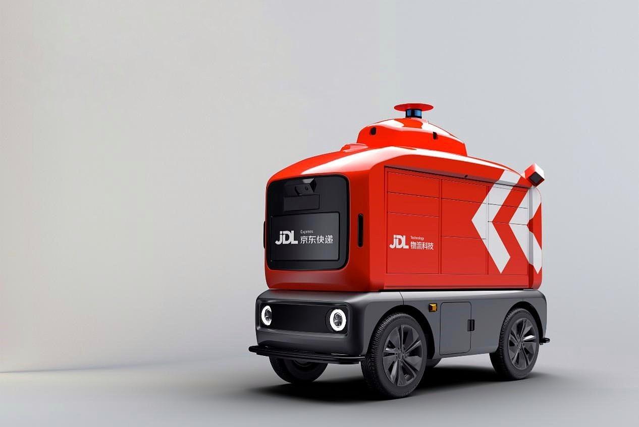 Delivery truck，JD.COM，modularization，automatic，2021 red dot product design award，