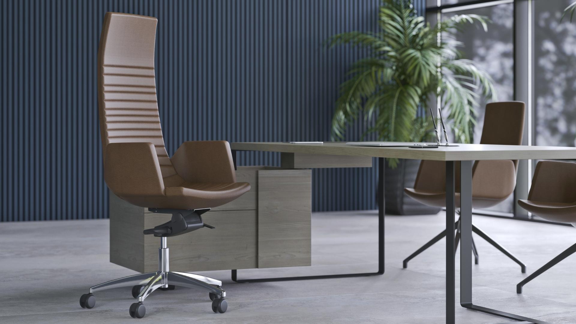 Swivel chair，to work in an office，simple，comfortable，2021 red dot product design award，