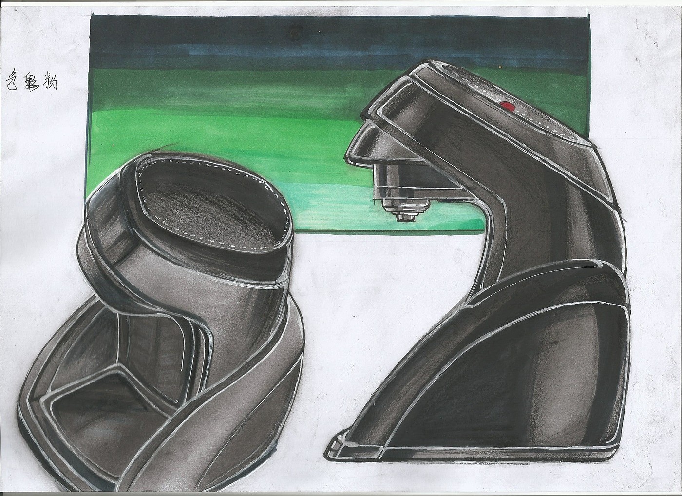industrial design，Hand drawn，Student works，