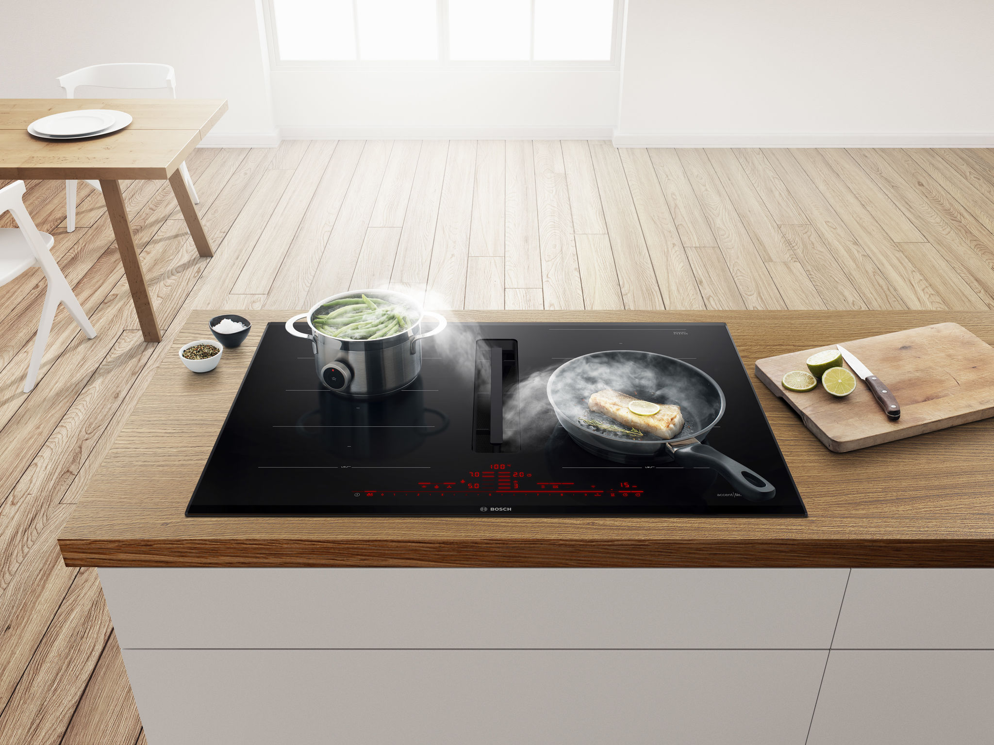 BOSCH Series，Kitchen appliances，Integrated ventilation stove surface，2021 red dot product design award，