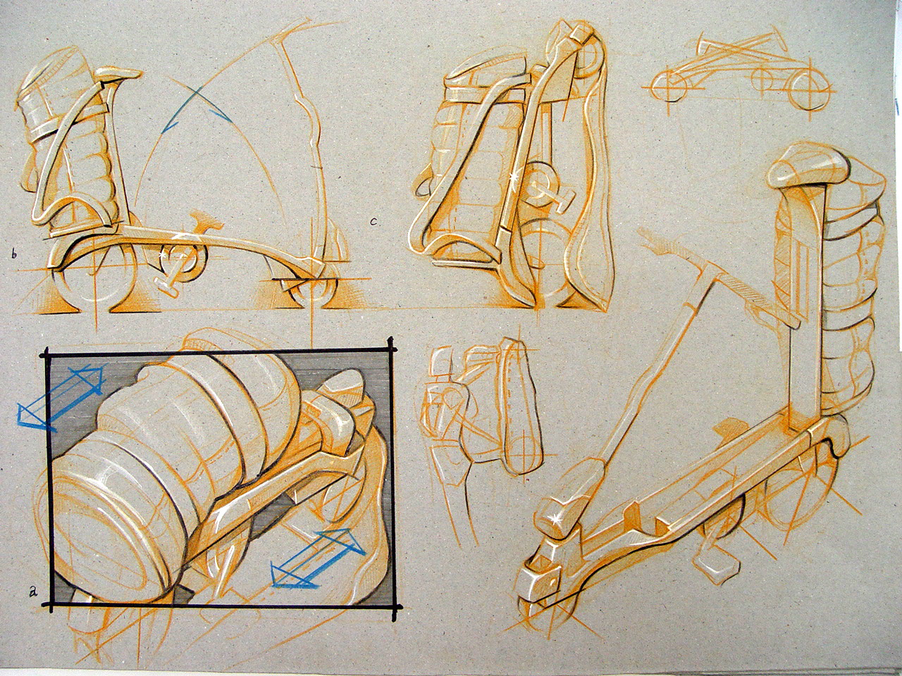 Hand drawn，product，Line，Colored lead，