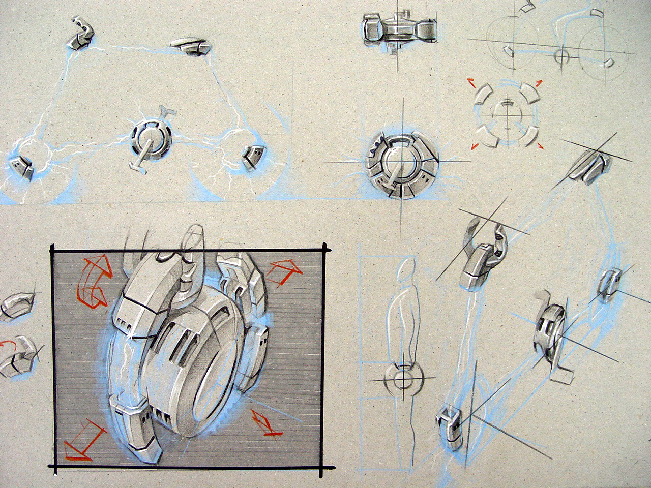 Hand drawn，product，Line，Colored lead，