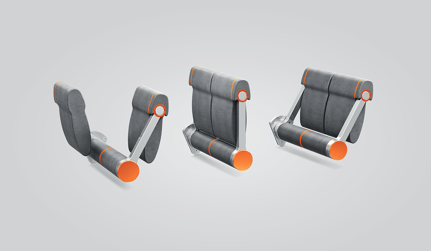 Modular passenger seat，train，electronic control ，innovate，2021 red dot product design award，