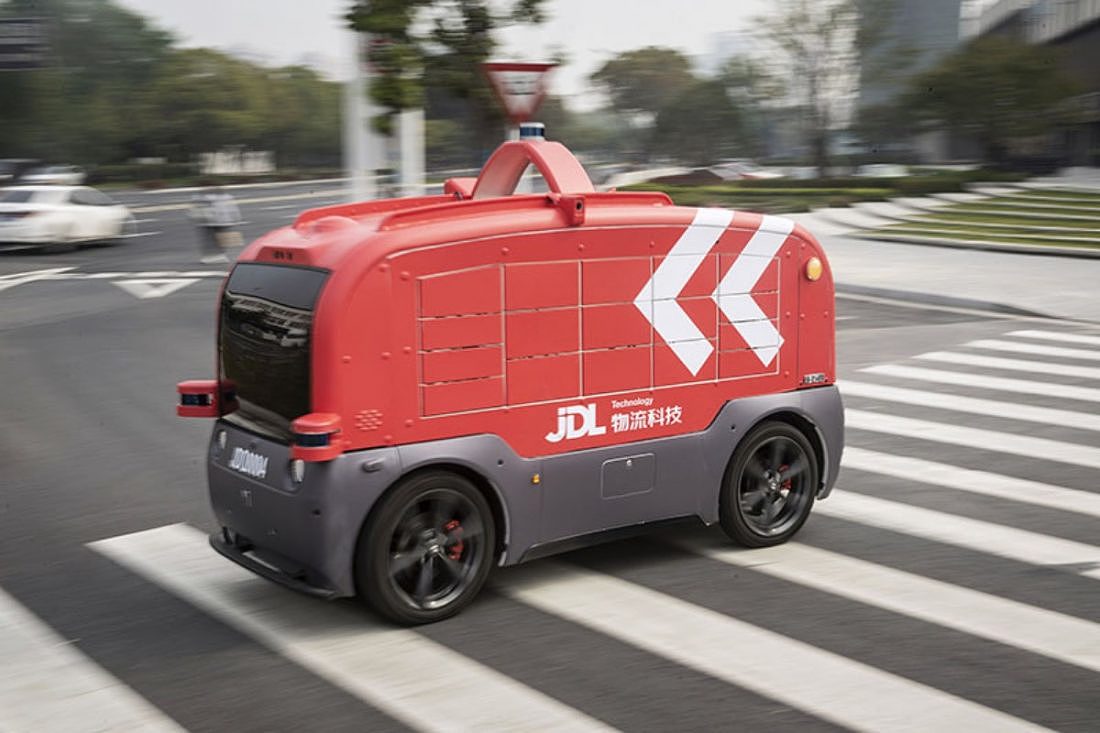 Intelligent delivery robot，JDL，automation，2021 red dot product design award，Jingdong Logistics，