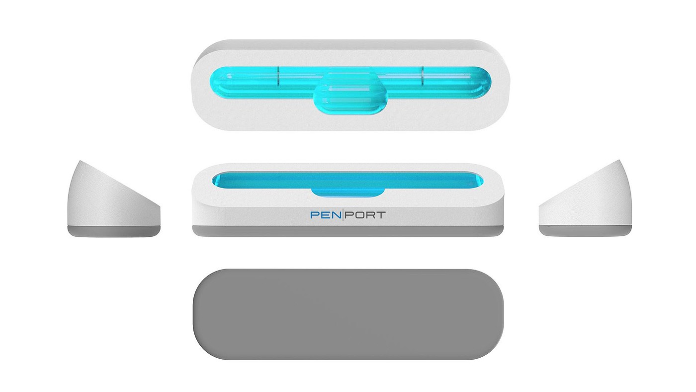 2021 red dot product design award，PenPort，disinfect，Disinfection pen holder，