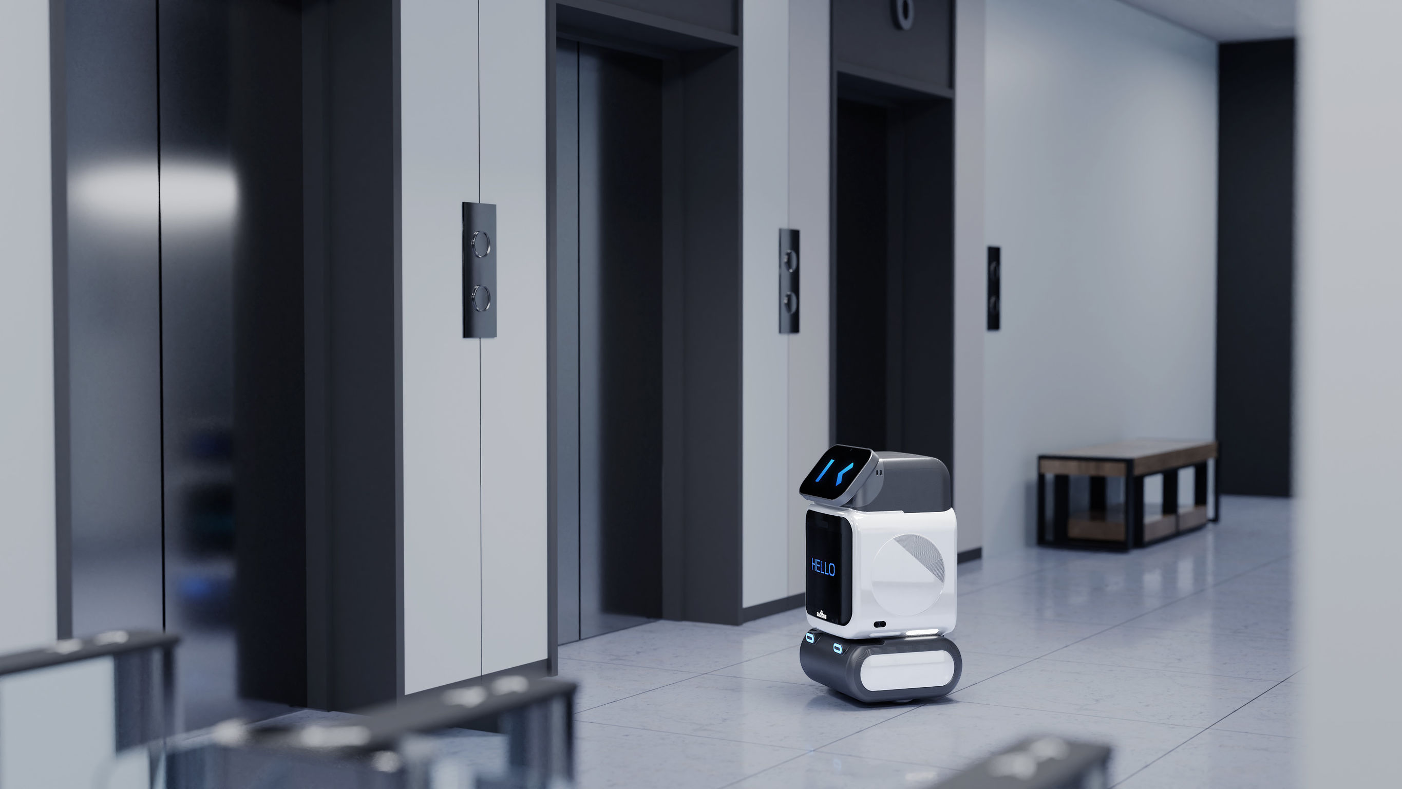 Delivery robot，artificial intelligence，Delivery Robot，2021 red dot product design award，