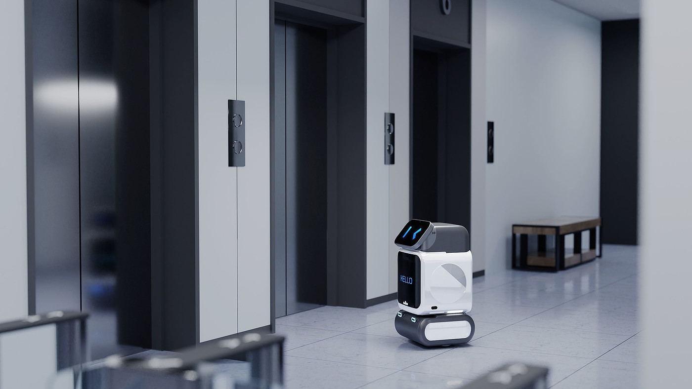 Delivery robot，artificial intelligence，Delivery Robot，2021 red dot product design award，