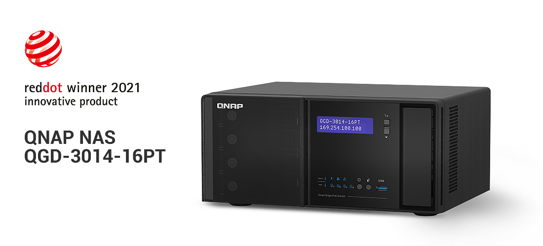 2021 red dot product design award，QGD-3014-16EN，Poe switch，