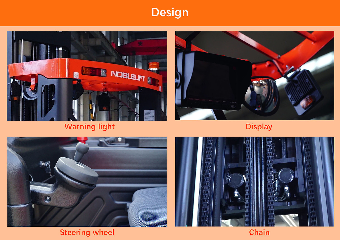 Order picking truck，Forklift，high stability ，Ergonomics，2021 red dot product design award，