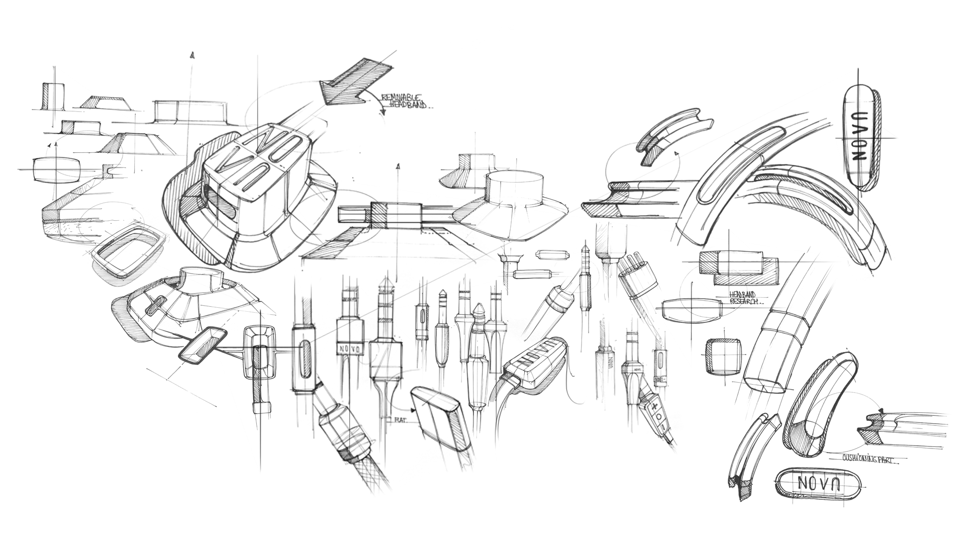 inspiration，Street dress，nova，headset，Hand drawn，modeling，black，