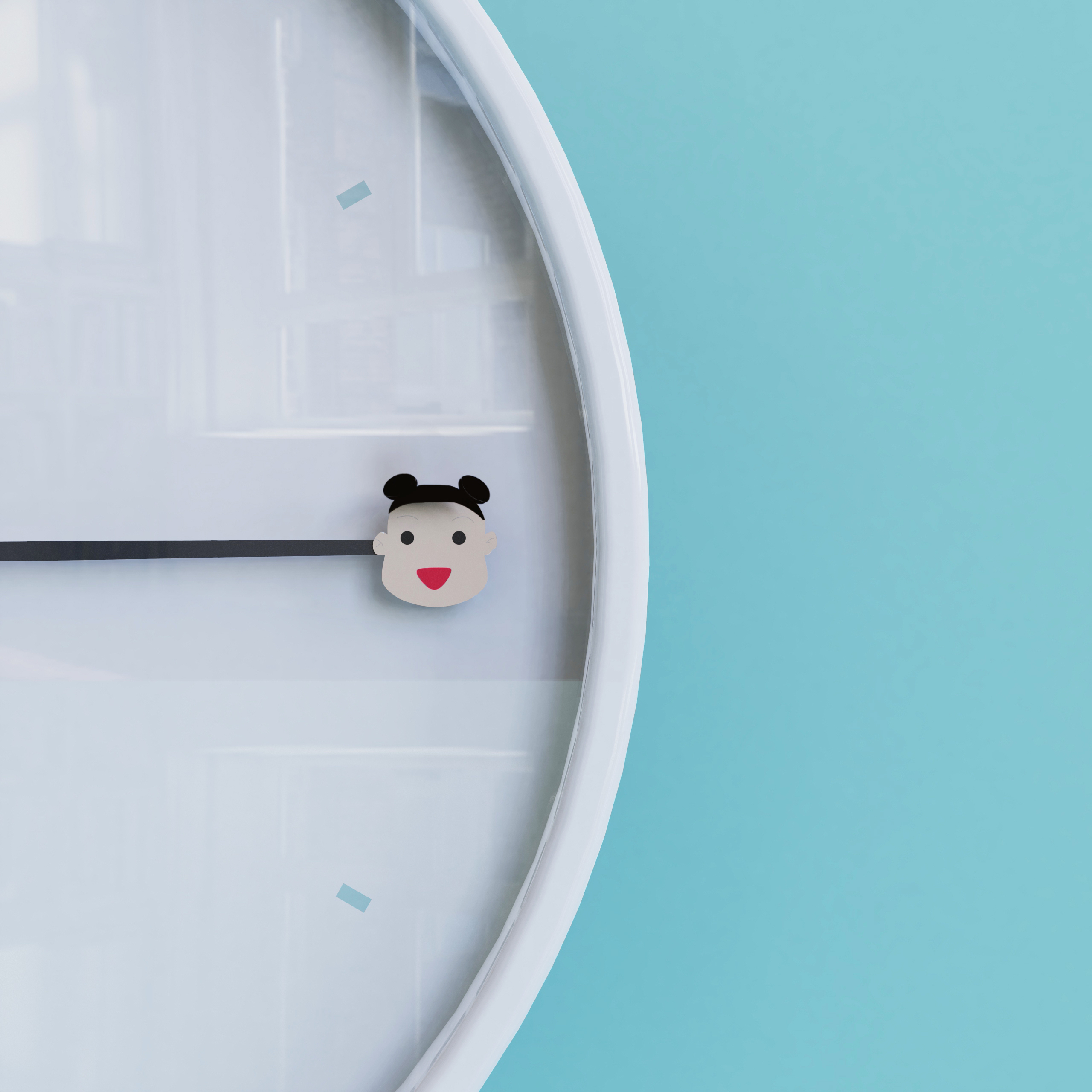 Clock design，Logo design，Child clock，Crown hair，Clock products，happy，curiosity，anger，