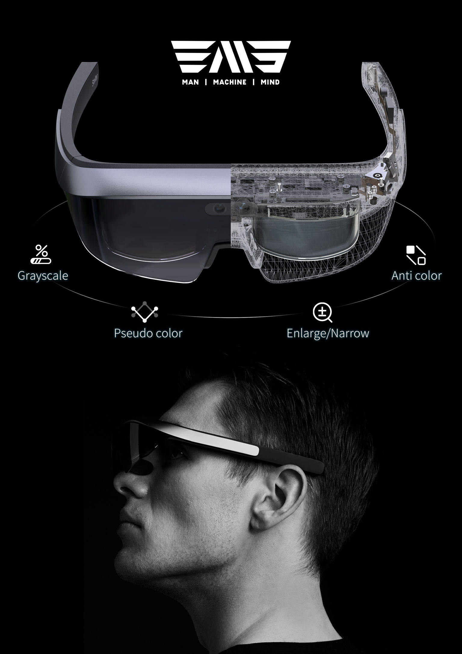 Ar glasses，Digital accessories，Visual impairment，2021 red dot product design award，