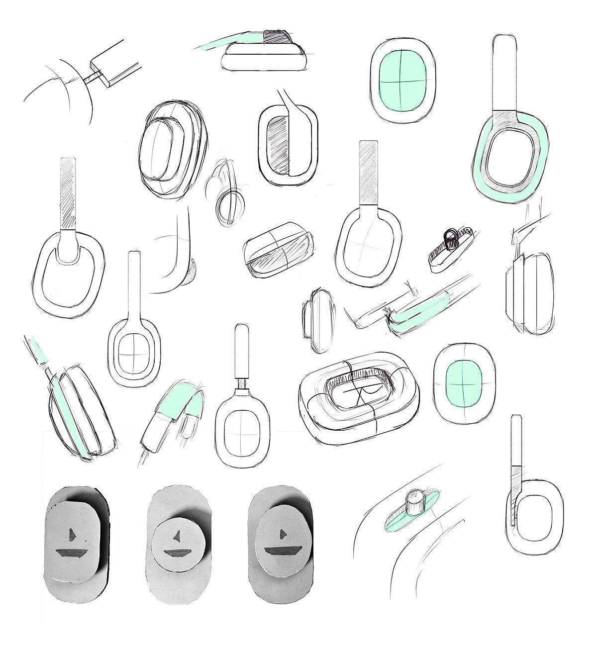 Earphone design，product design，visualization，