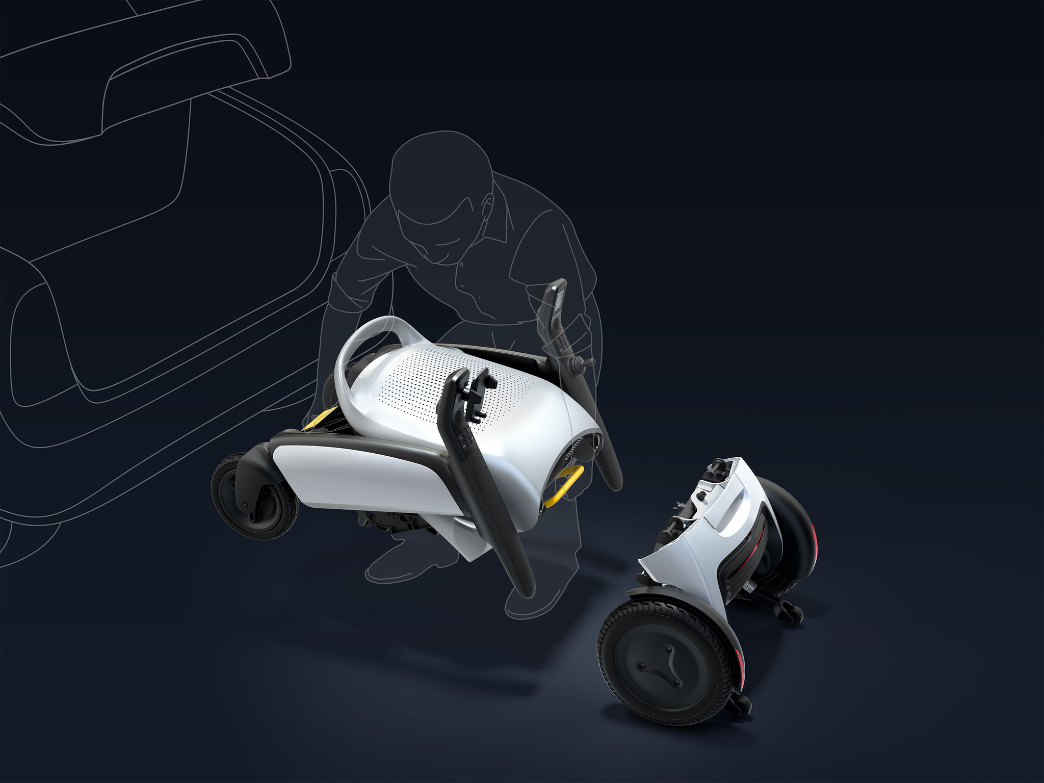 wheelchair，Electric，flexible，2021 red dot product design award，