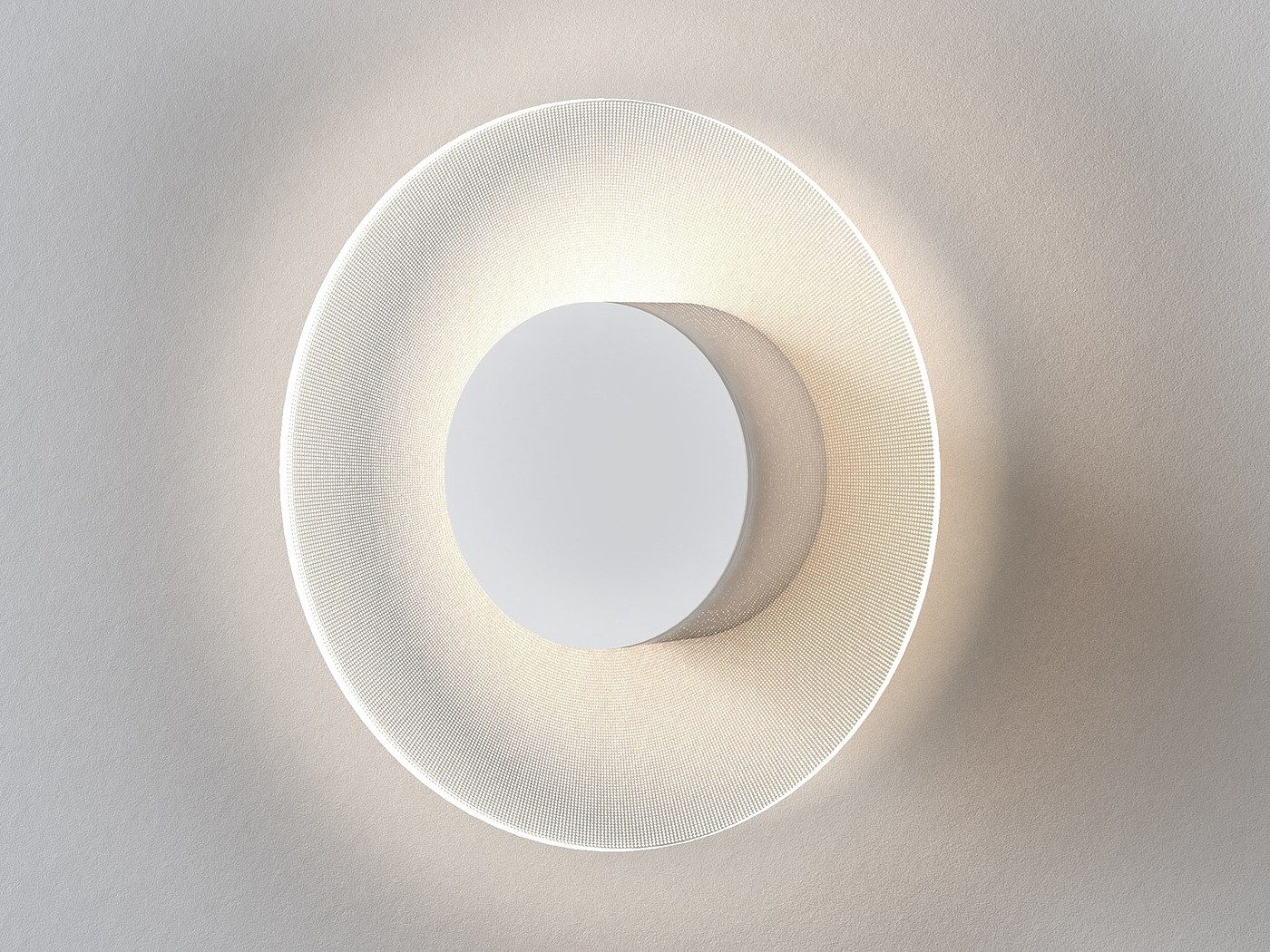 Wall lamp，circular，Acrylic，translucent，2021 red dot product design award，