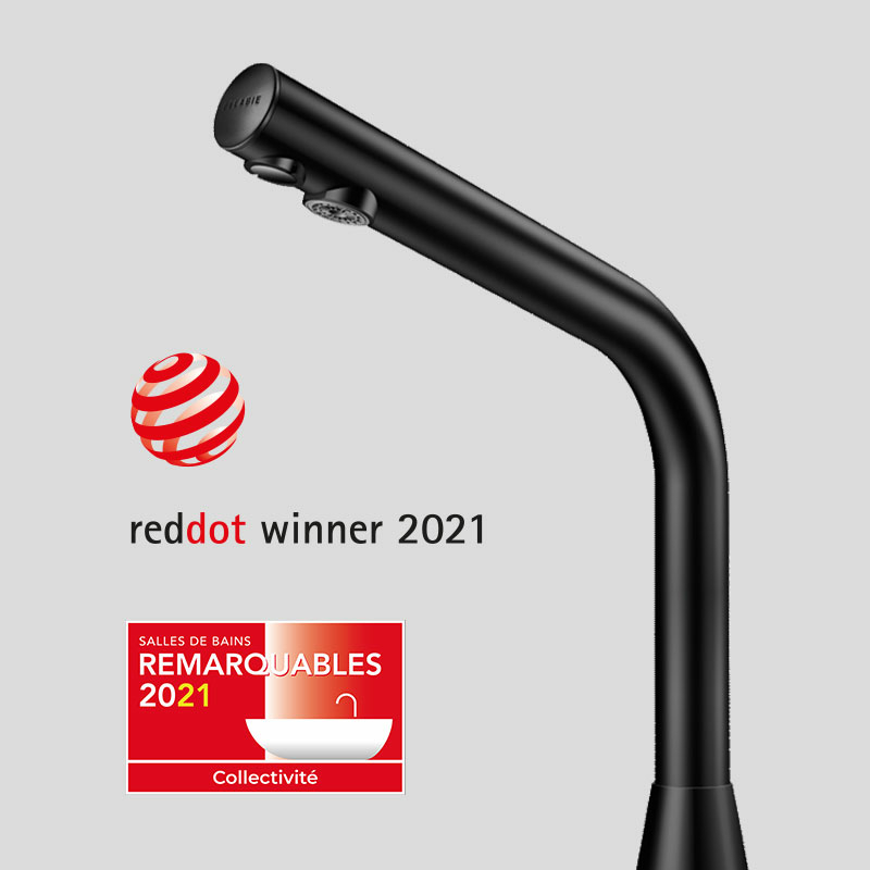 water tap，black，Bacteria prevention，2021 red dot product design award，