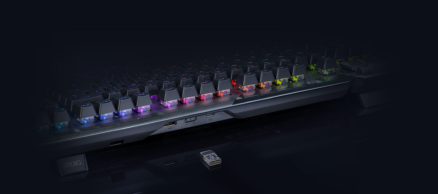 2021 red dot product design award，ROG Claymore II，keyboard，RGB，