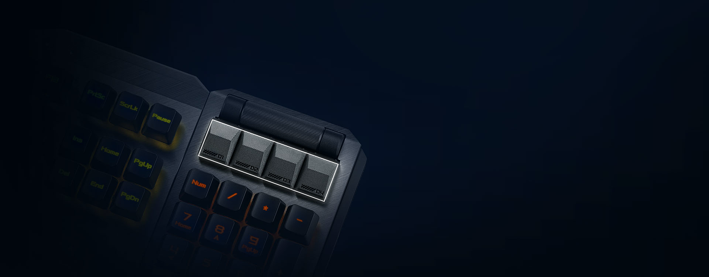 2021 red dot product design award，ROG Claymore II，keyboard，RGB，