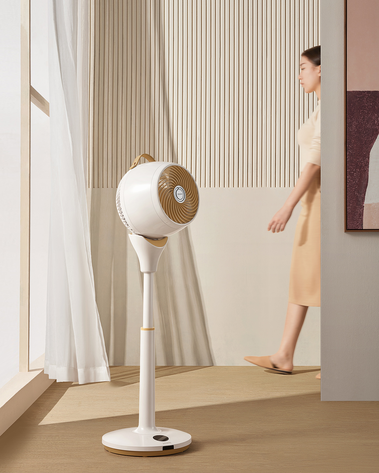 Bucket, circulating fan, fan, floor fan，