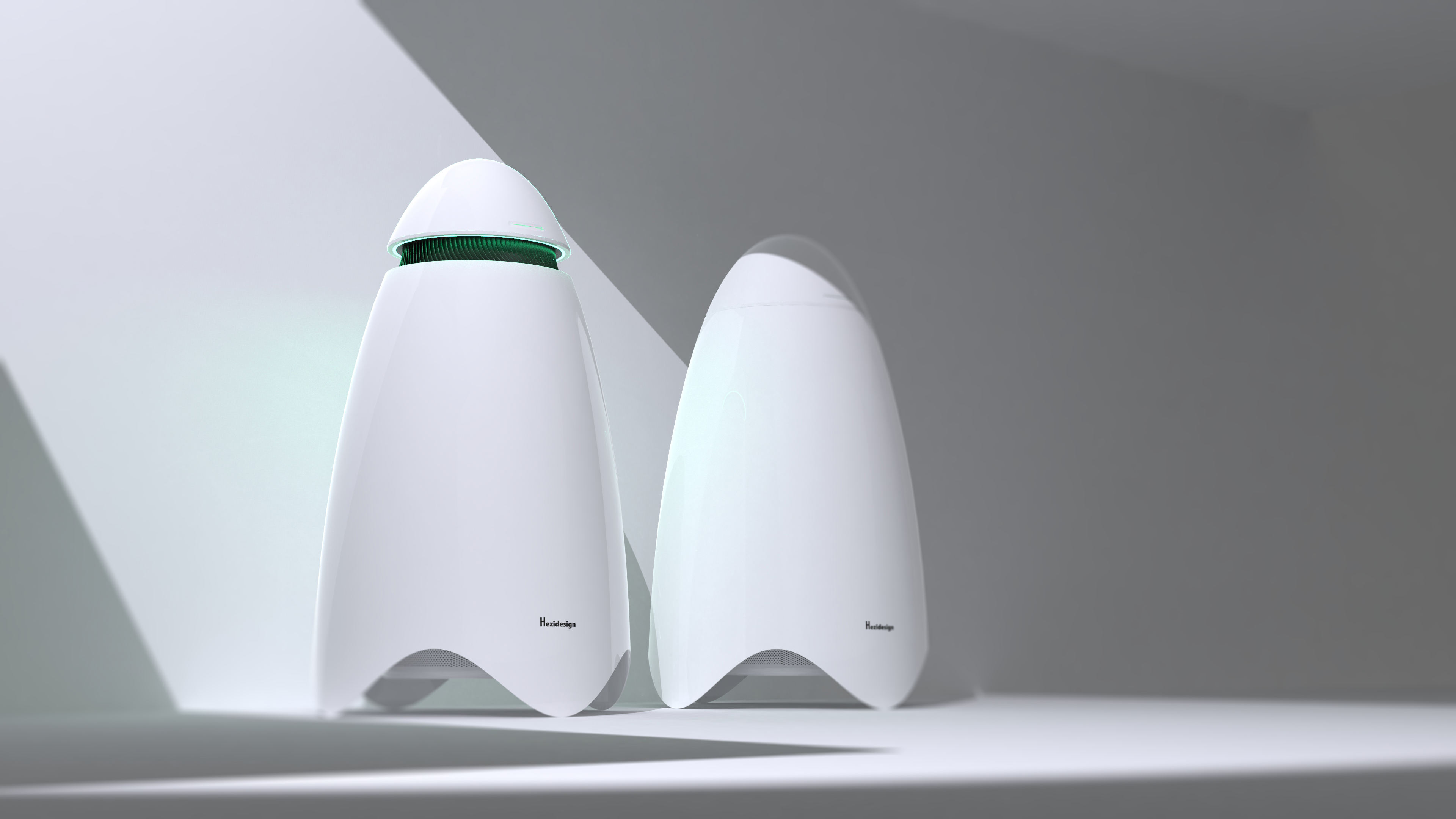 product design，air cleaner，Egg shape，Appearance design，air cleaner，Can hide，