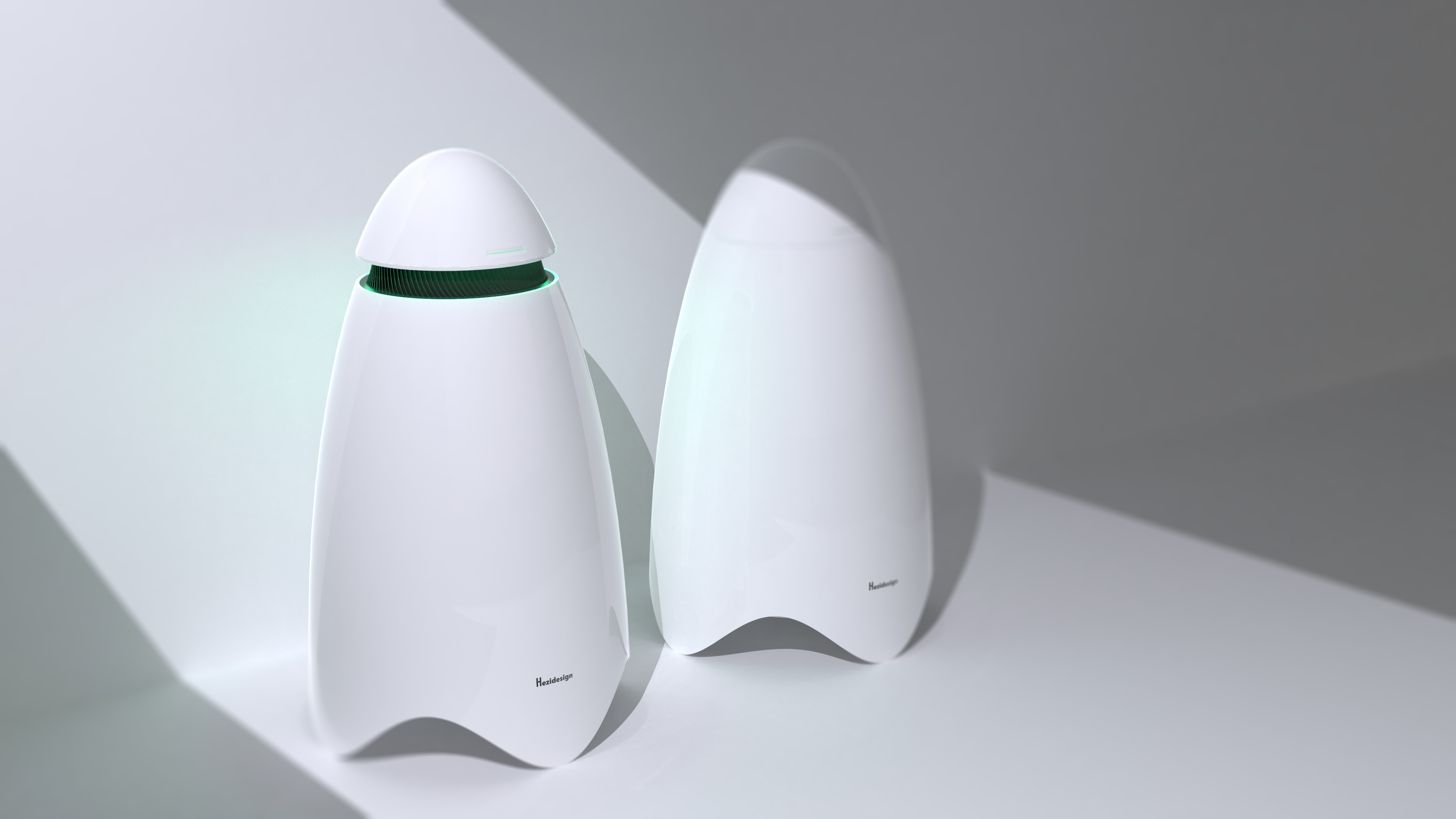 product design，air cleaner，Egg shape，Appearance design，air cleaner，Can hide，