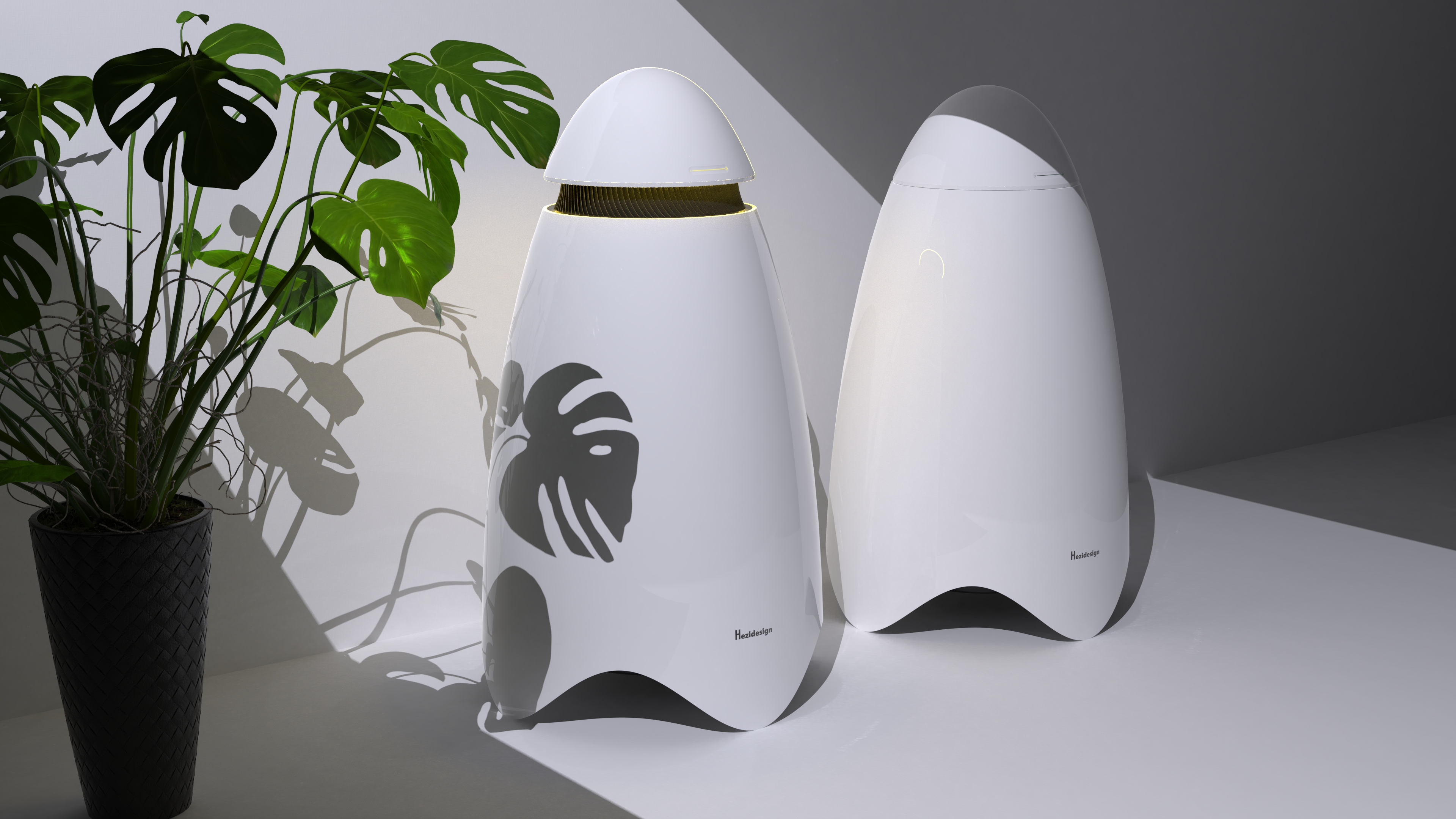 product design，air cleaner，Egg shape，Appearance design，air cleaner，Can hide，
