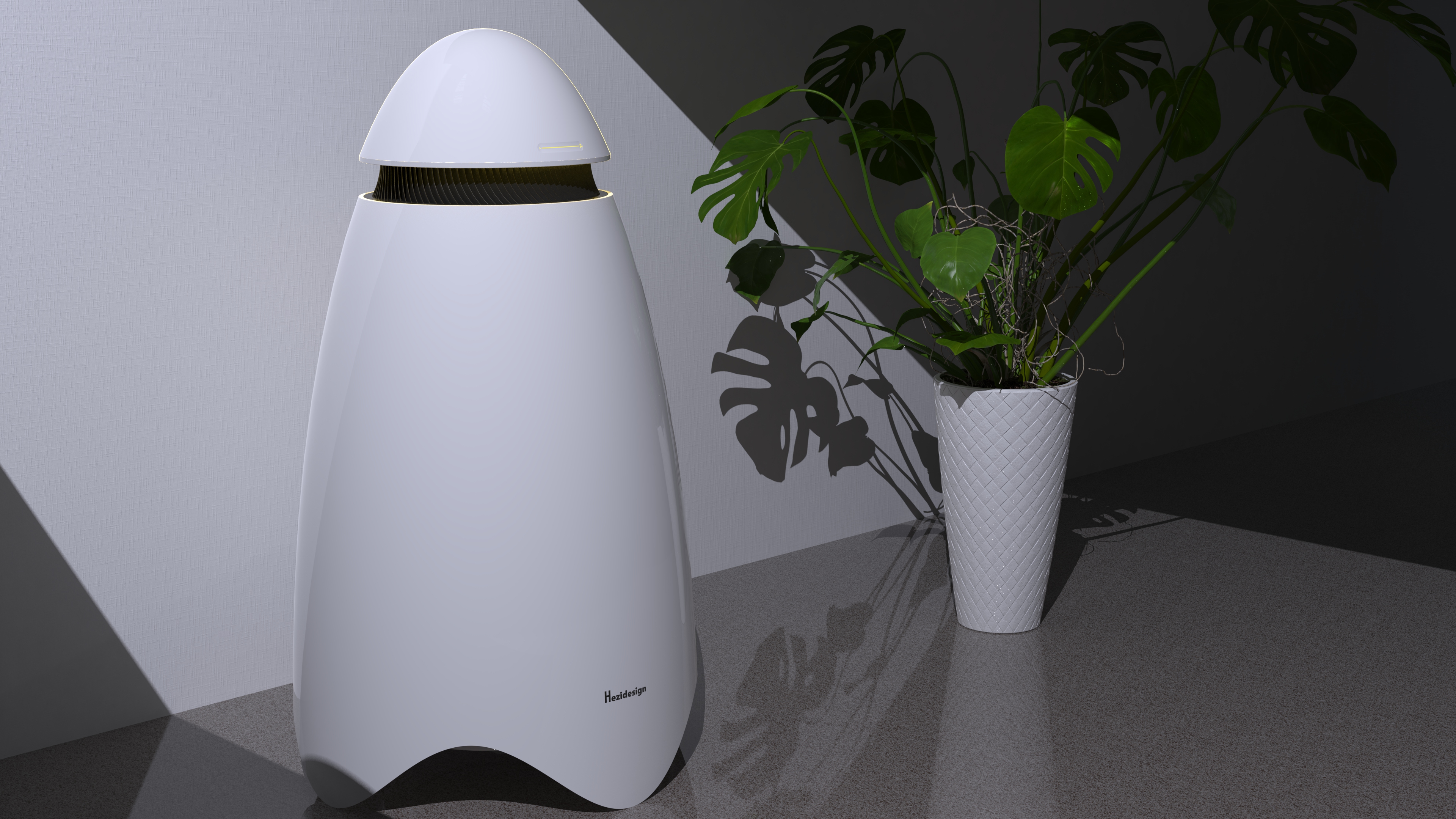 product design，air cleaner，Egg shape，Appearance design，air cleaner，Can hide，