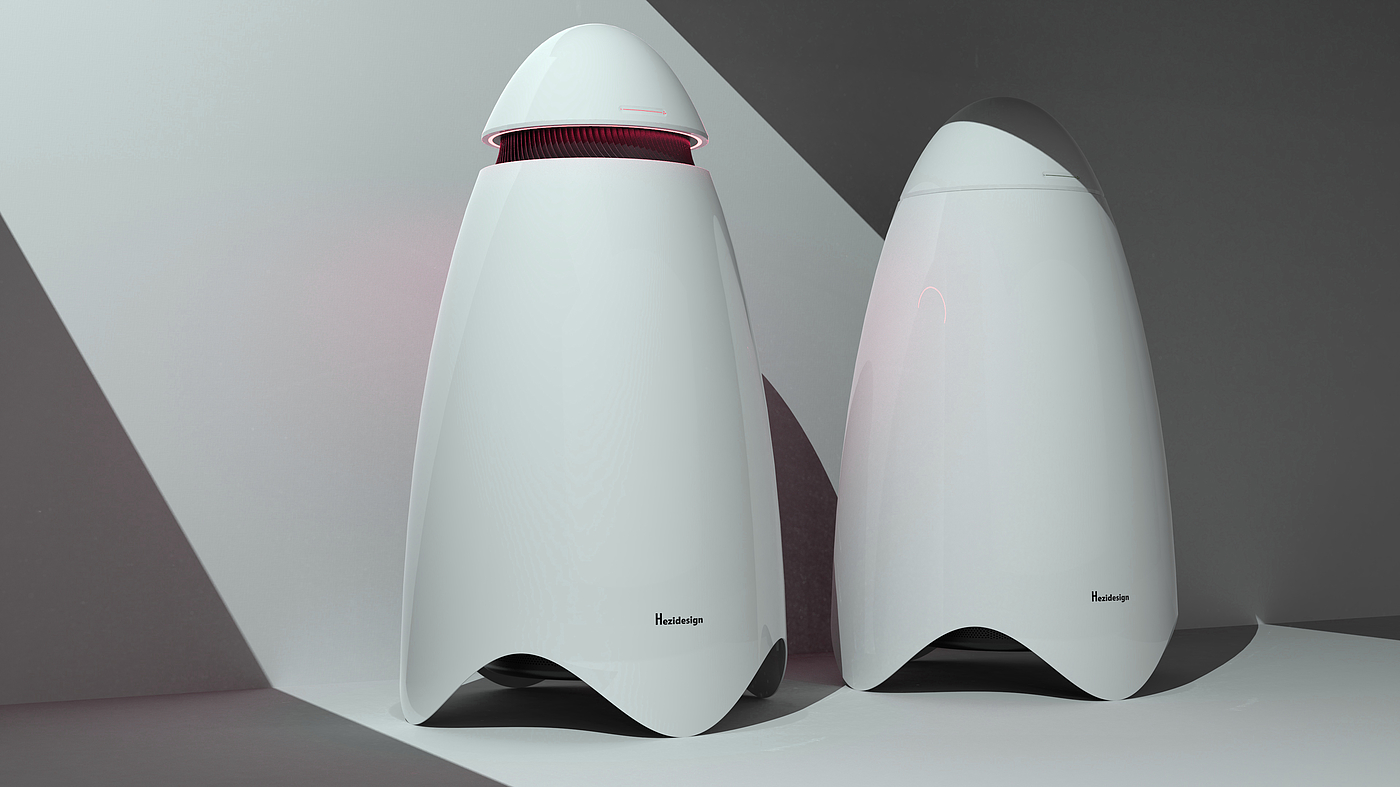 product design，air cleaner，Egg shape，Appearance design，air cleaner，Can hide，