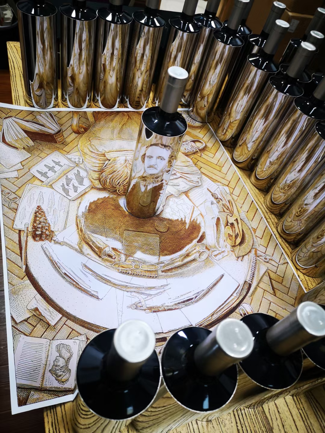 red wine，Worship wine，Artwork，